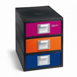 CASSETTIERA COLOR-BLACK 3 CASS