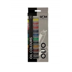 KIT 12 TUBETTI COLORI OLIO DOM 12ML