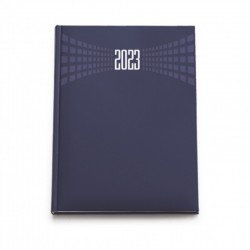 Agenda giornaliera 11x7,5 cm 2023 copertina gommata - blu