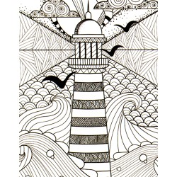 TELA STAMPATA DA COLORARE CM 40 X 50 IL FARO PINTCOLOR ART THERAPY