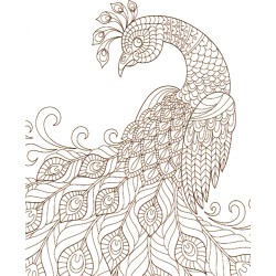 TELA STAMPATA DA COLORARE CM 40 X 50 PIUME PINTCOLOR ART THERAPY