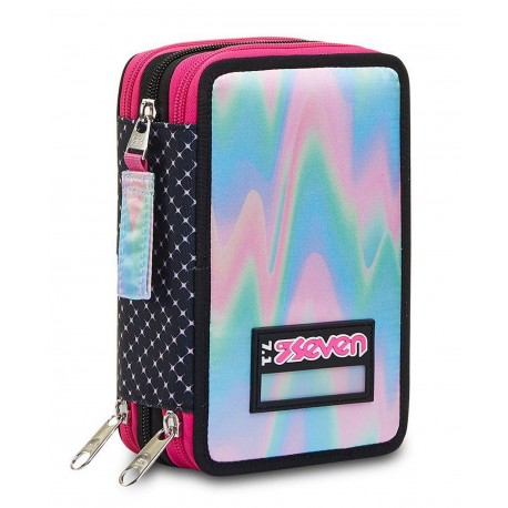 Astuccio scuola 3 zip Seven Feeling Free