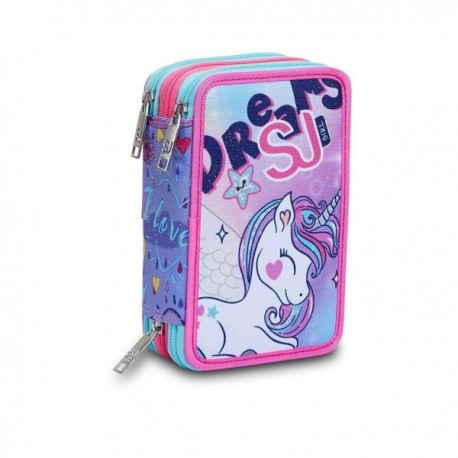 SJ GANG Astuccio 3 Zip Completo Animali Da Sj Girl