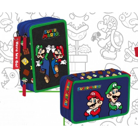 Astuccio 3 zip Super Mario