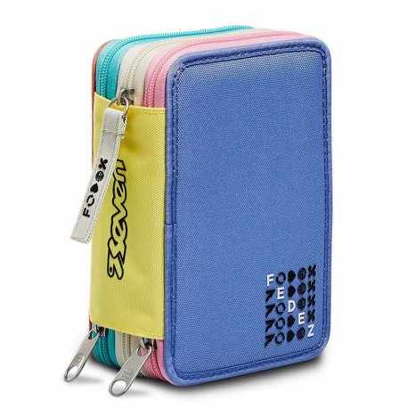 Astuccio scuola 3 zip Fedez x Seven Multicolor
