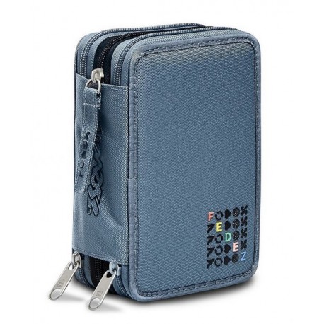 Astuccio scuola 3 zip Fedez x Seven Grigio