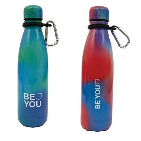 Beyou Borraccia Termica in Acciaio Be You 500 ml Bottiglia con Tappo
