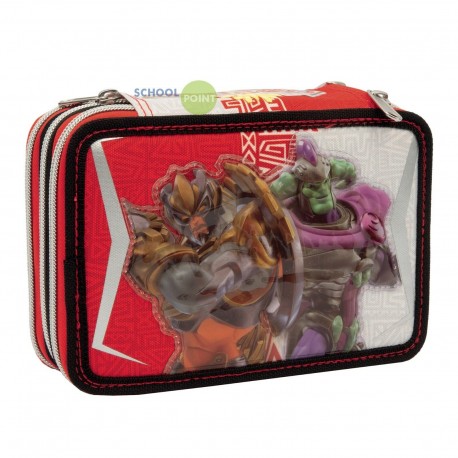 Astuccio Triplo 3 Zip Con Corredo Gormiti Giochi Preziosi 2021/2022