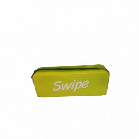 Astuccio Bustina Silicone 1 Zip Swipe Giallo Fluo