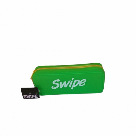 Astuccio Bustina Silicone 1 Zip Swipe Verde Fluo