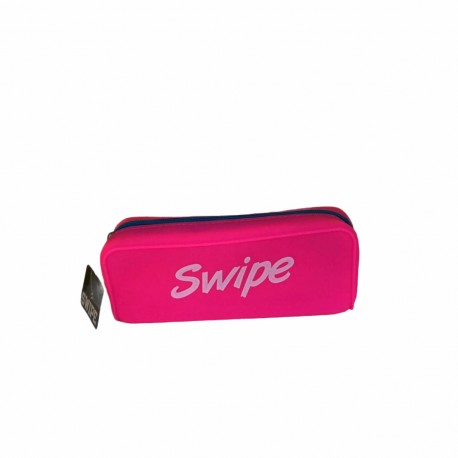 Astuccio Bustina Silicone 1 Zip Swipe Fucsia Fluo