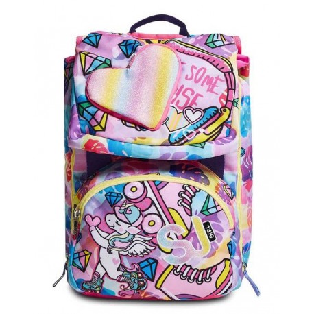 Zaino scuola SJ estensibile Big Rollerskate Girl