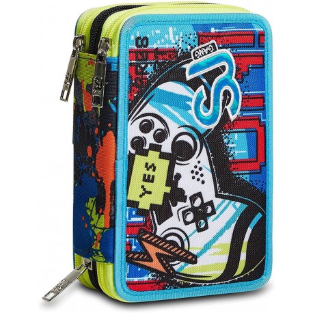 SJ Gang Astuccio 3 Zip Gamingled Boy