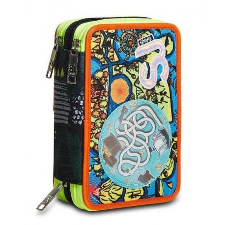 Astuccio scuola 3 zip SJ Sea Pirate Boy