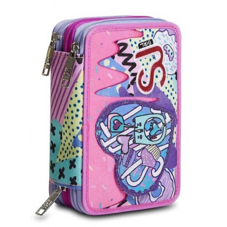 Astuccio scuola 3 zip SJ Have Fun Girl