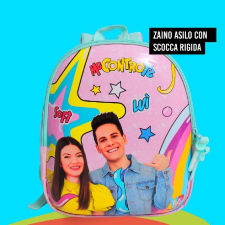 Zaino asilo con scocca rigida Me contro Te rosa