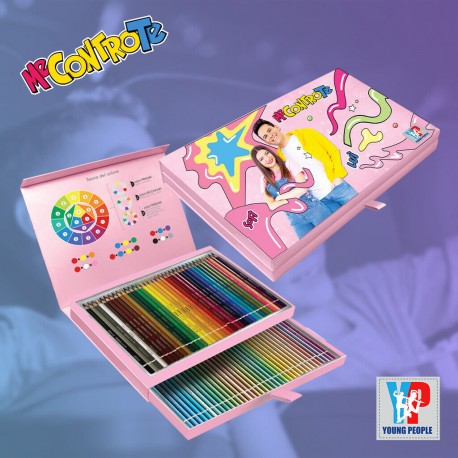 Valigetta Maxi Me contro Te 72 Pastelli matita Tinta Unita 36 clas.+36 pastello