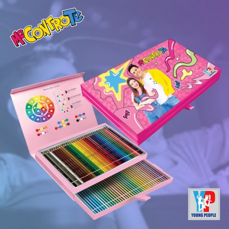 Valigetta Maxi Me contro Te 72 Pastelli matita Tinta Unita 36 clas.+36 pastello