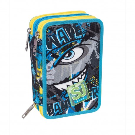 Astuccio Scuola 3 Zip Seven Sj Gang Sharken SJ GANG