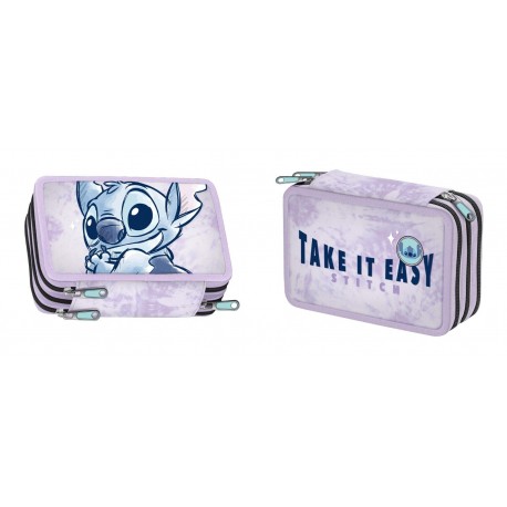 Astuccio 3 zip Disney Lilo & Stitch