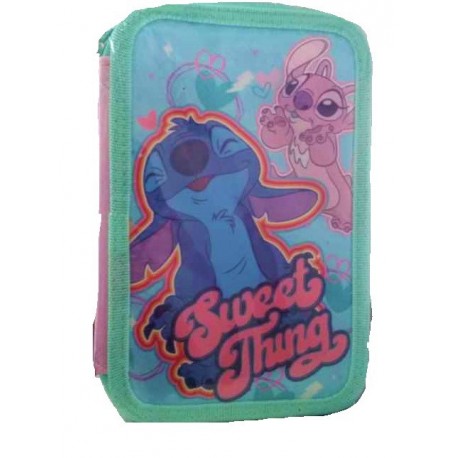 Astuccio 3 zip Disney Lilo & Stitch