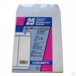 BUSTA BIANCA A4 A SACCO CON STRIP 23X33