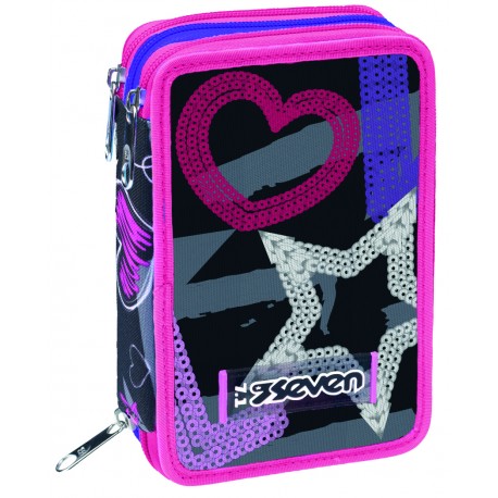 Astuccio 3 zip Seven draft heart
